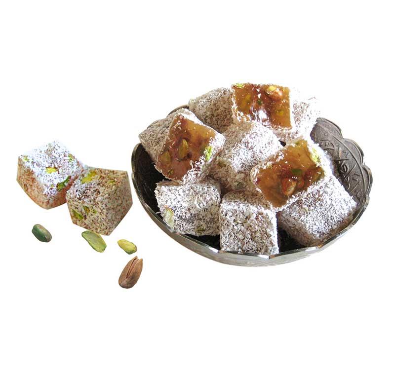 Delight with Pistachio, Covered with Coconut