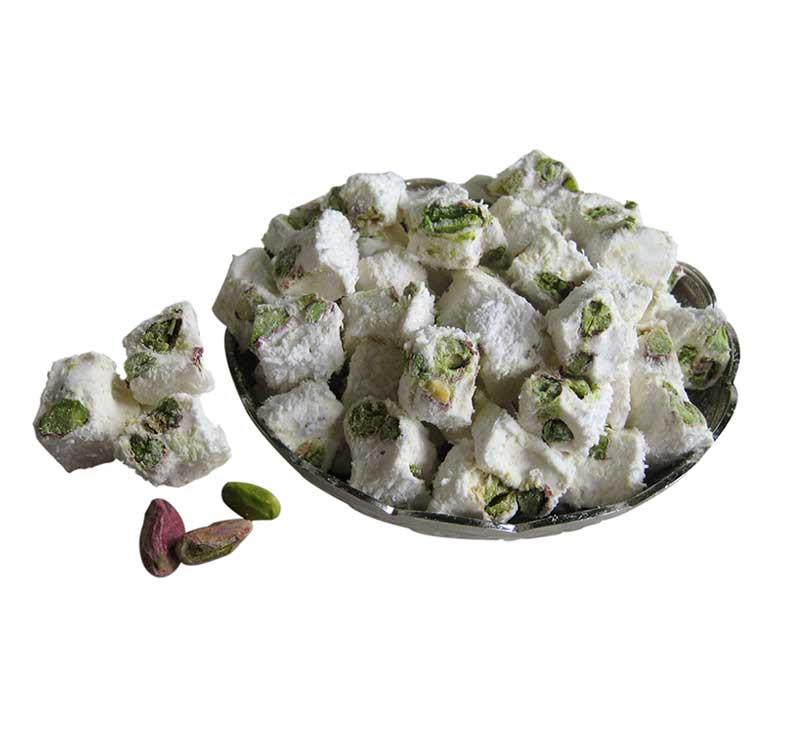 Sultan Delight with Pistachio, Covered with Coconut, Double Nuts