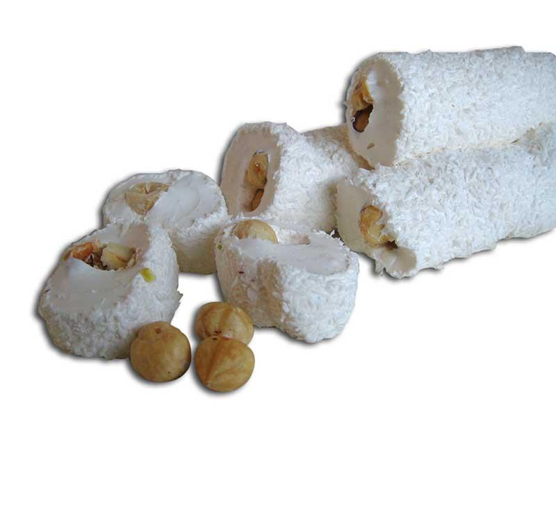 Sultan Delight with Hazelnut, Covered with Coconut, Roll