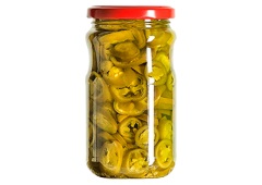 Jalapeno Pepper Pickles, Hot and Sliced