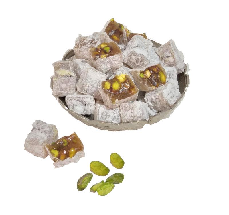 Delight with Pistachio, Covered with Castor Sugar, Double Nuts, Double Roasted